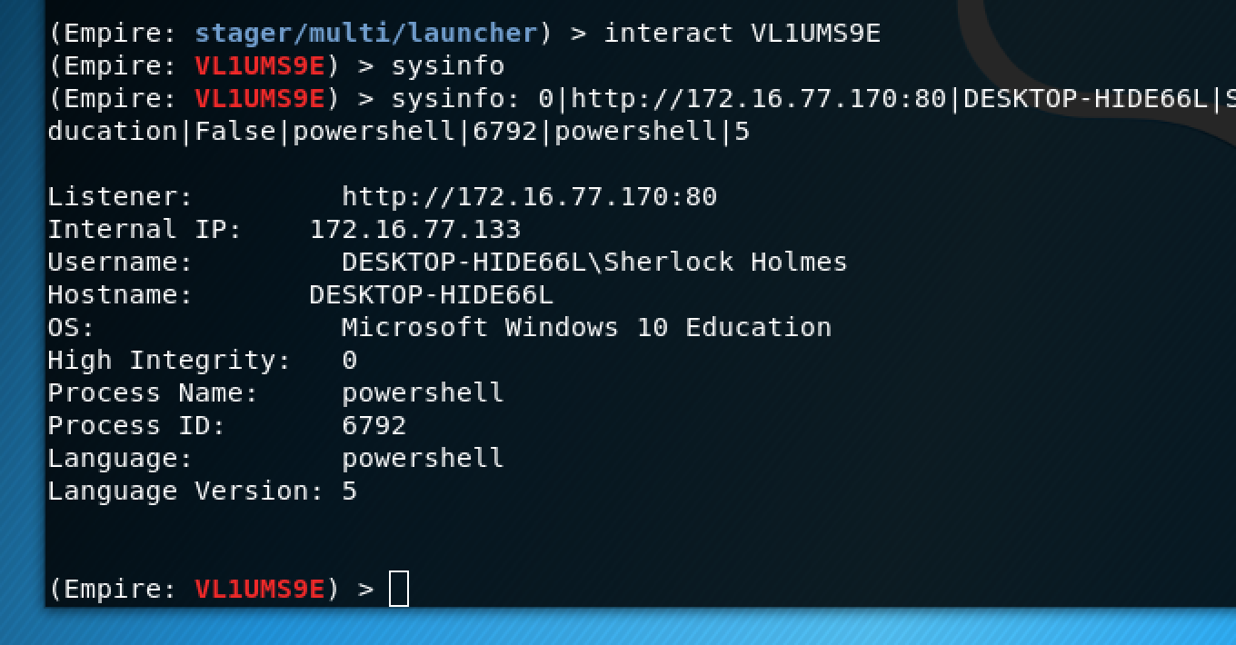 Part 1: Intro to Threat Hunting with Powershell Empire, Windows event ...