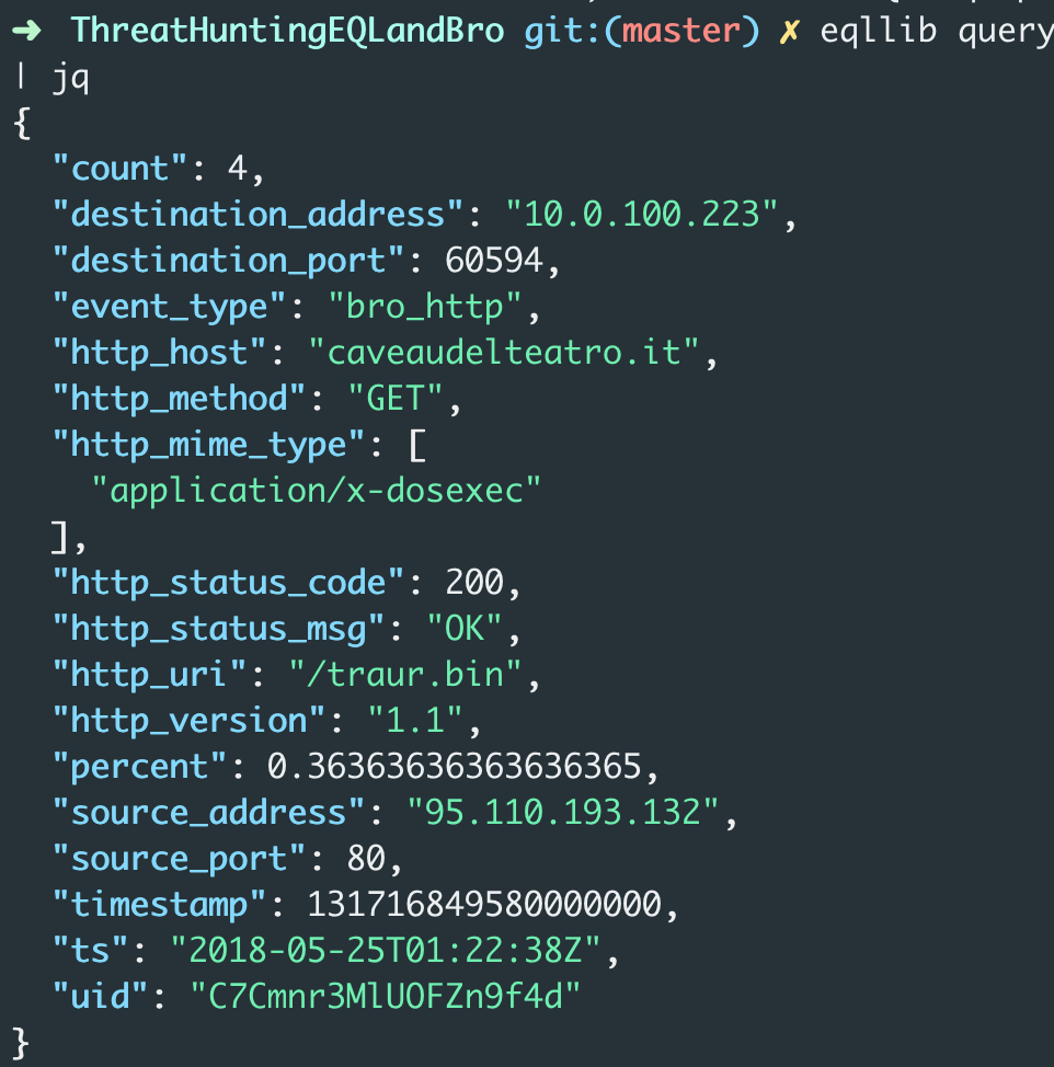 Part 1 Threat hunting with BRO/Zeek and EQL HoldMyBeer